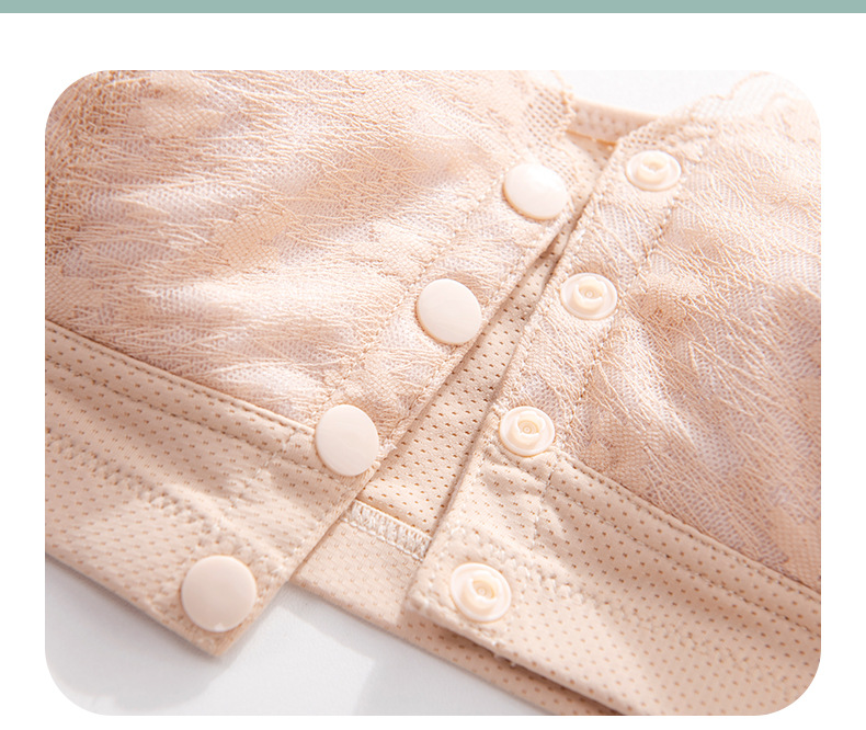 妈妈内衣女舒适中老年前扣背心式文胸中年妇女大码无钢圈胸罩衣详情32