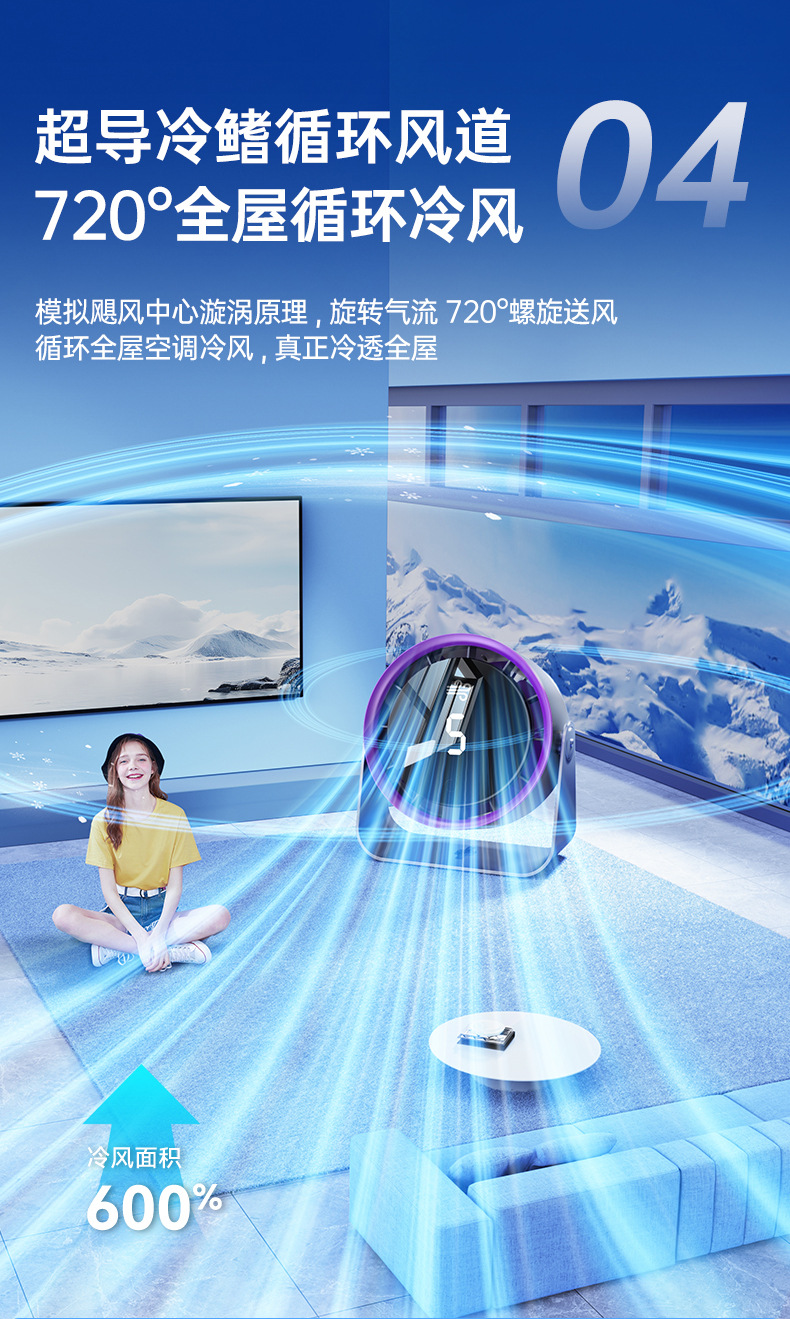 2025新款跨境迷你电风扇桌面宿舍USB风扇挂壁家用宿舍循环扇批发详情15