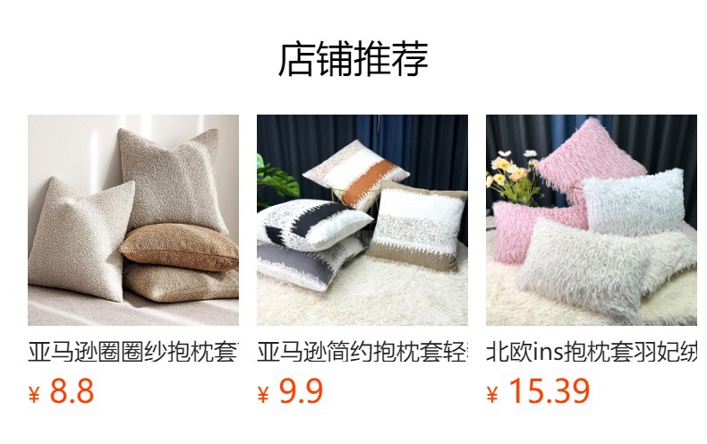 亚马逊泰迪绒抱枕套羊羔毛加厚柔软纯色现代简约北欧沙发靠垫跨境详情6