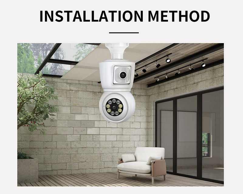 icsee dual-eye bulb camera, high-definition home wireless camera, network remote wifi cross-border monitor pic 14