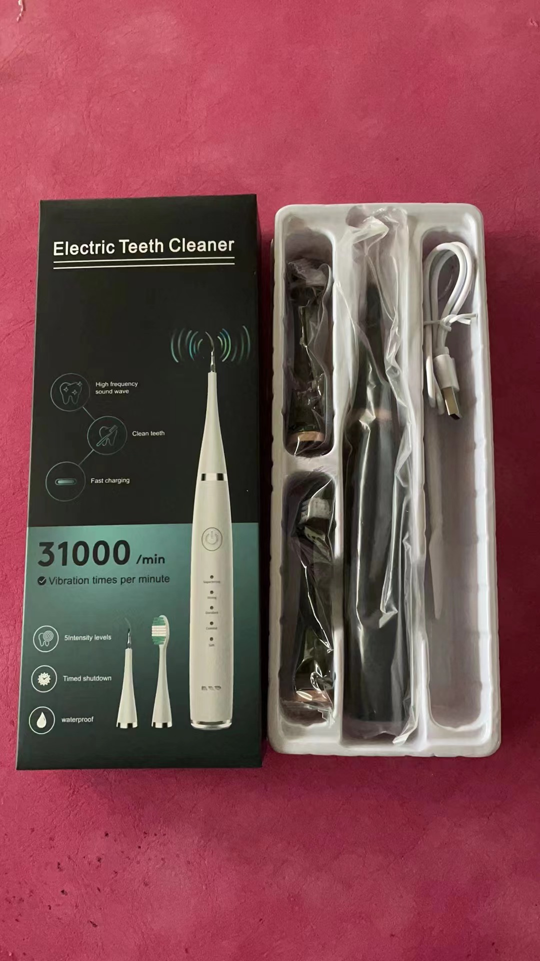 A popular foreign trade product, the six-in-one electric toothbrush set, portable tartar removal, teeth cleaning and beauty device pic 2