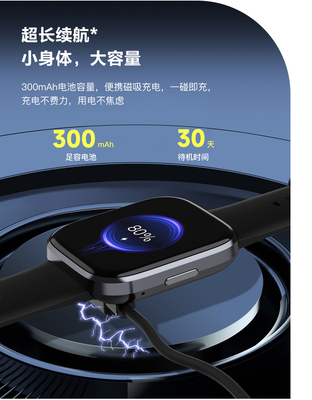 T33跨境 1.96屏蓝牙电话手表华强北心率红光血氧睡眠运动智能手表详情11