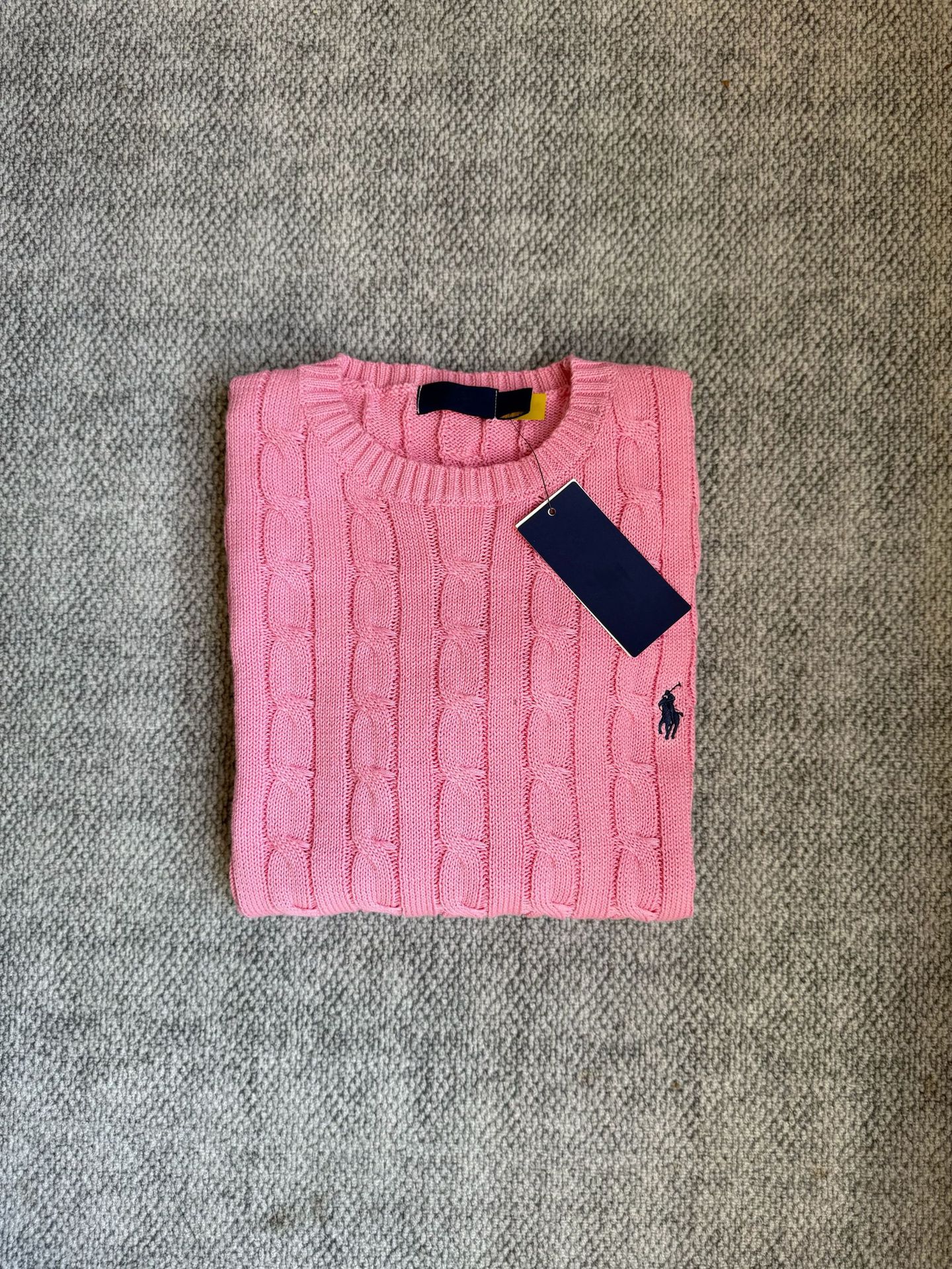 RL拉夫小马标女士经典纯棉短袖圆领麻花针织衫25年新款针织短袖详情8