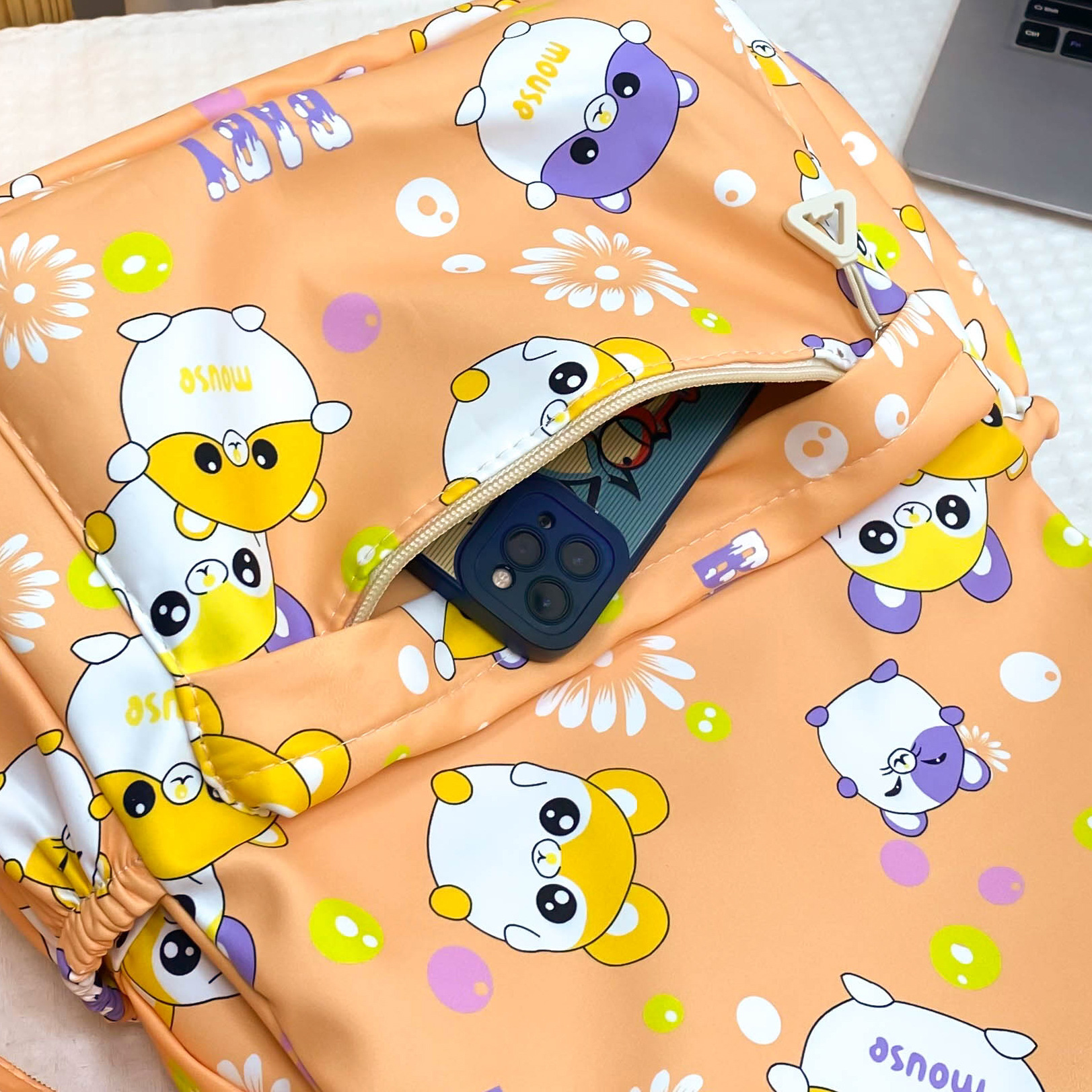 Wholesale escuela primaria primaria y secundaria estudiantes impresos espalda doble bolsa de las mujeres bolsa de la pluma de los hombres bolsa de manga color sólido bolsa de la escuela de gran capacidad pic 23