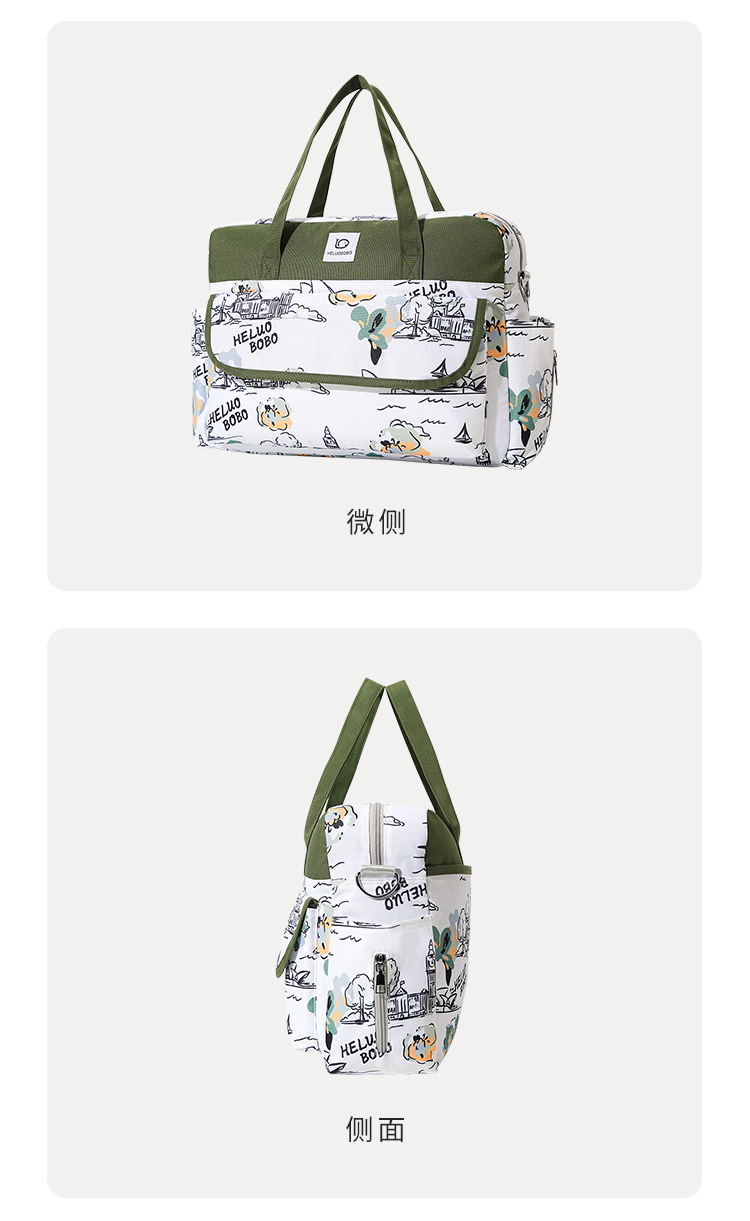 New waterproof large-capacity mom bag, multi-functional bottle storage bag, wear-resistant single-shoulder hand-carry bag for expectant mothers pic 16