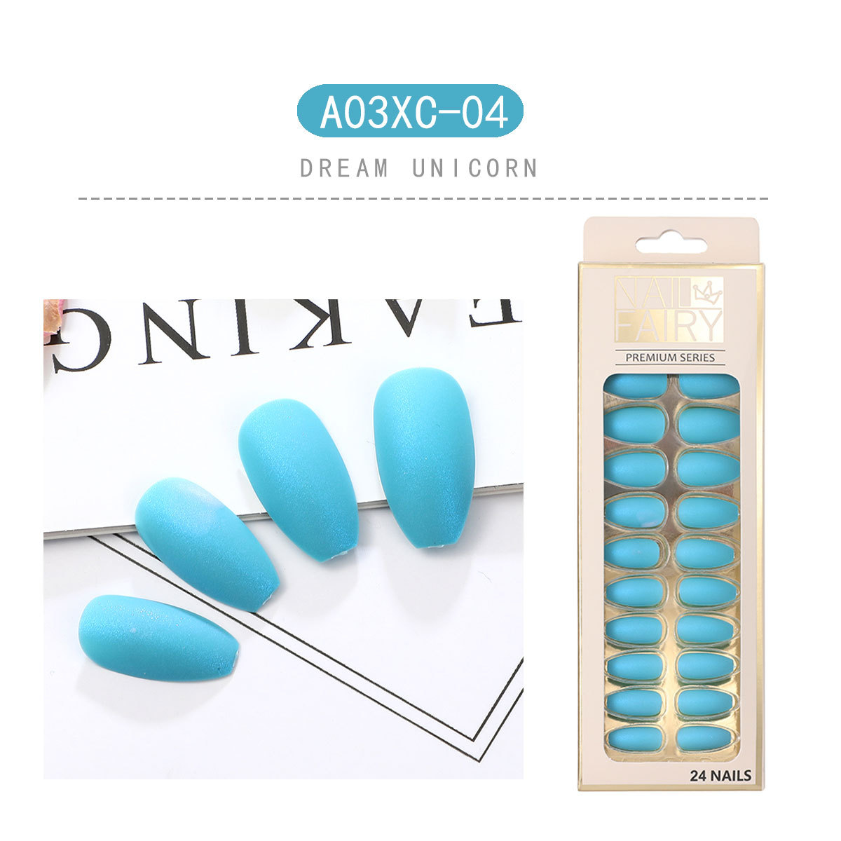 New product: Dazzling matte ballet nails, wearable nail art, finished nail pieces, matte coffin nails, 24 pieces of nail art pieces, fake nails pic 8