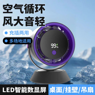 小风扇充电办公室桌面宿舍床头露营大风力静音便携夹子电风扇现货详情3