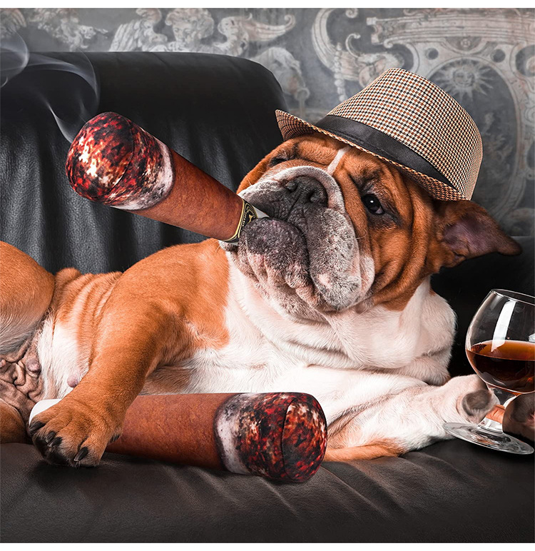 Customized dog vocal cigar model plush toys, pet-shaped cute gifts wholesale plush dolls, stuffed toys, dolls pic 22