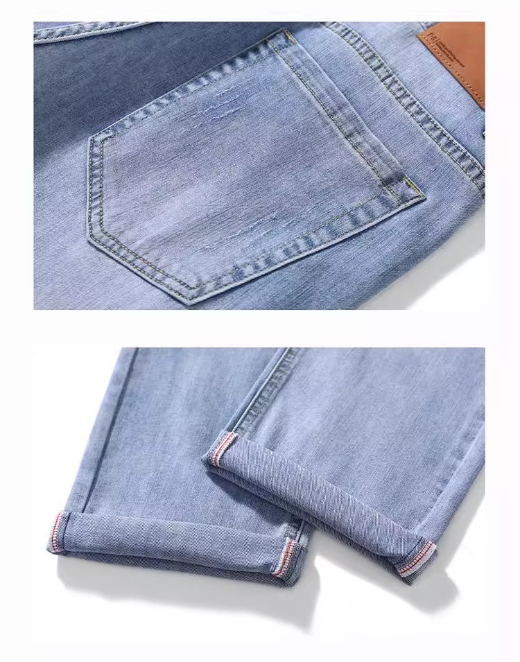 牛仔裤男士修身直筒弹力休闲百搭九分裤2025春夏新款韩版潮流男裤详情29