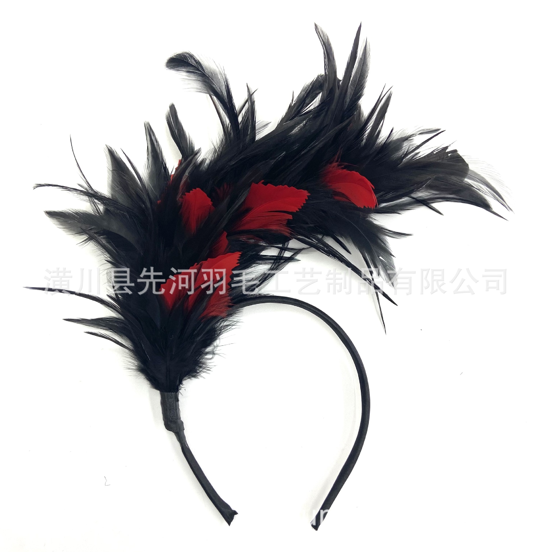 欧美彩色羽毛头饰 万圣节发箍 派对狂欢节日表演出赛马会舞会发饰详情2