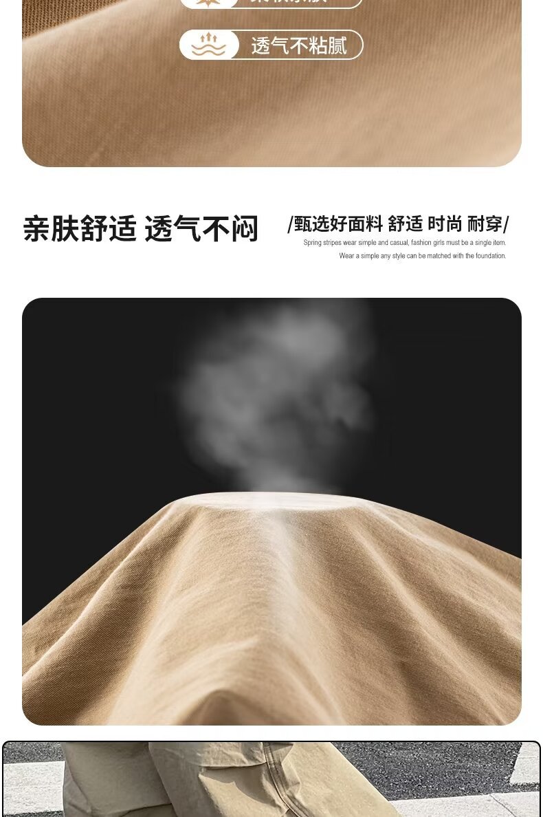 女童工装裤2024新款夏装韩版洋气中大童纯棉女生休闲裤子潮酷穿搭详情4
