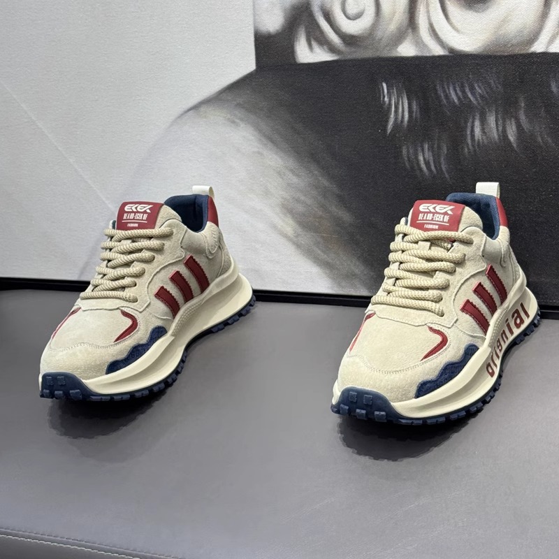 狂暴公牛男鞋三道杠老爹鞋2025春秋新款增高百搭休闲运动阿甘鞋潮详情2