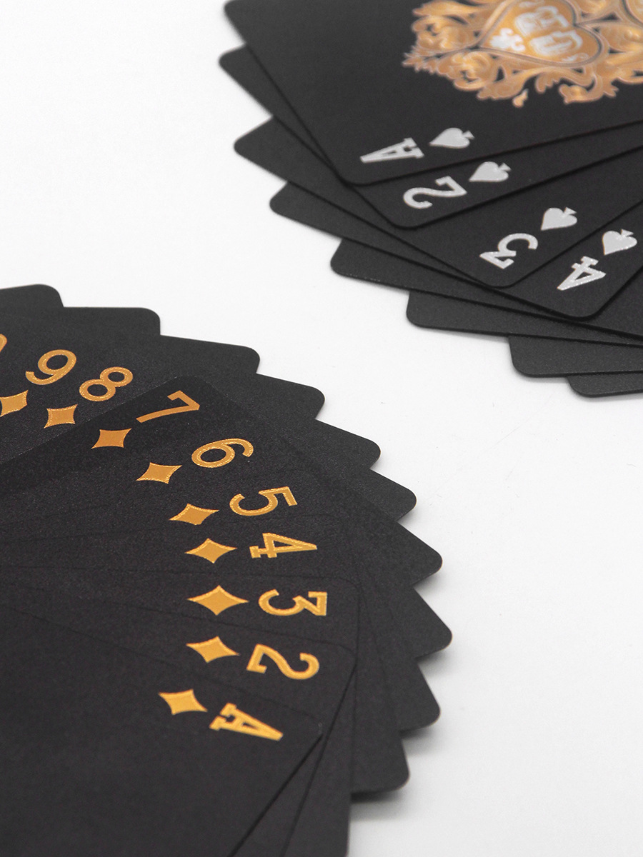 美元扑克牌金箔扑克牌土豪金黑金防水扑克牌批发外贸热卖跨境现货详情15