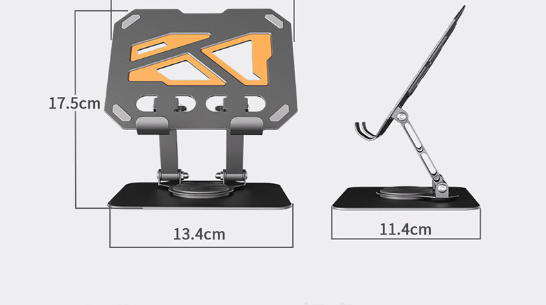 New metal rotating color-blocking tablet stand, mobile phone stand, live streaming and TV watching, folding portable desktop stand, cross-border pic 13