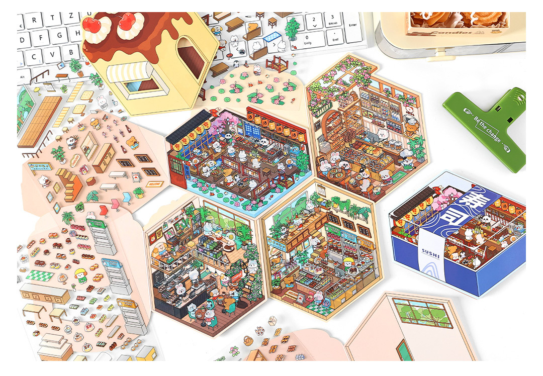 墨言infeelmePET造景贴纸 今日营业中第五弹 趣味DIY装饰造景贴纸详情21