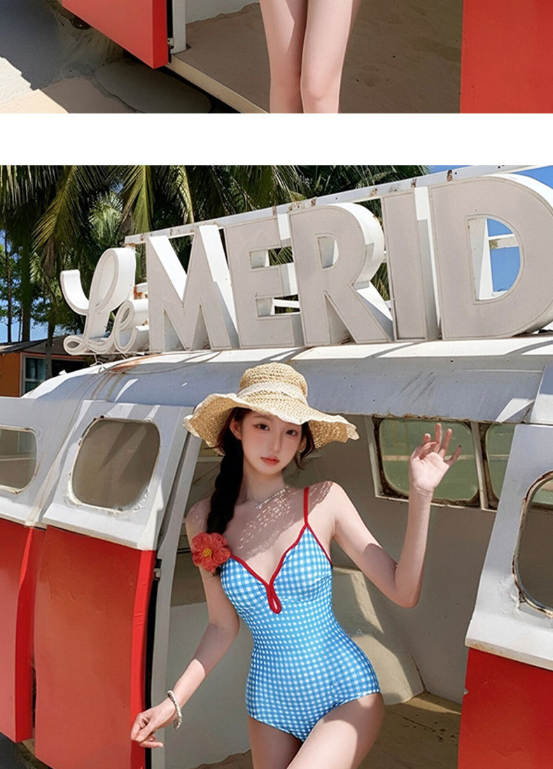 The 2026 new bestseller, conservative, slimming and sexy one-piece halter suit for hot spring soaking, Thai high-end sleeveless swimsuit for women, 125662 pic 14