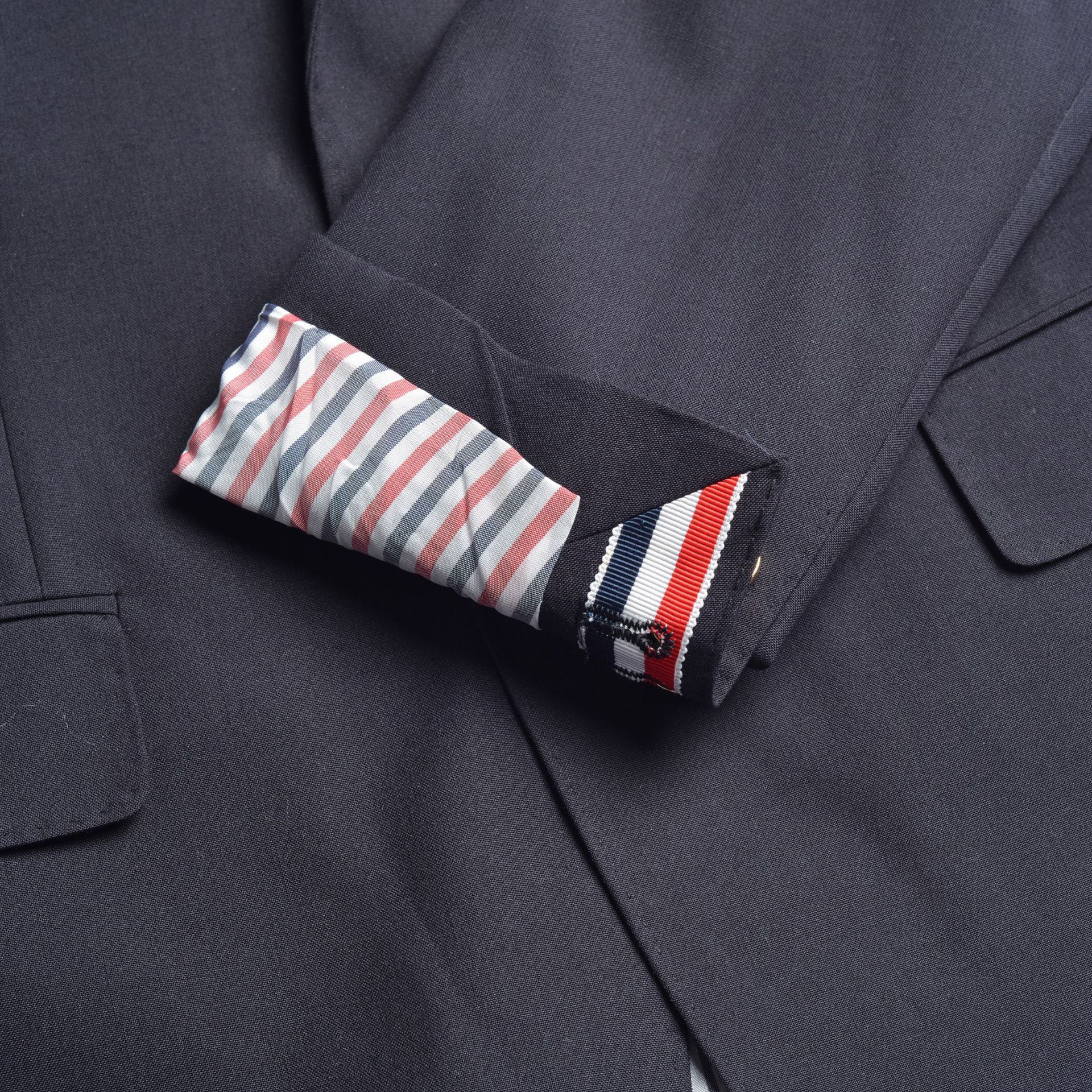 TB新款休闲男士春秋季休闲羊毛西服外套商务时尚四杠男士西服详情15