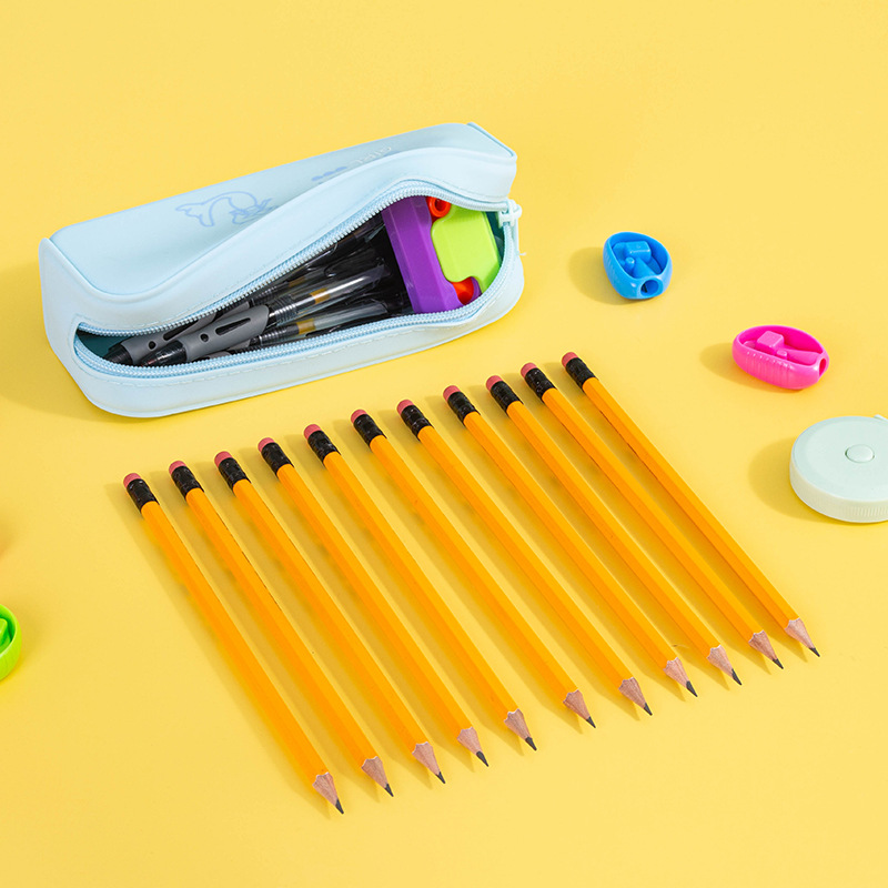 Mermaid silicone pen cases in multiple colors available for export as study stationery boxes pic 5