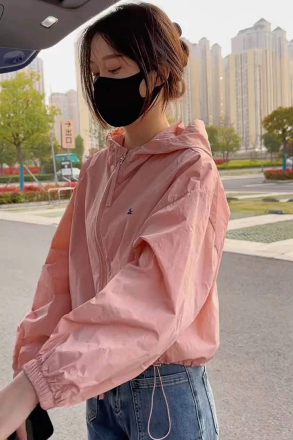 防晒衣女夏季薄款外套2024年新款短款小个子宽松百搭连帽防晒上衣详情12