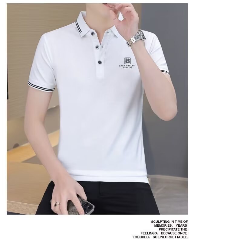 短袖男士T恤Polo打底衫新款夏季男装翻领休闲衬衫T恤男式上衣批发详情8