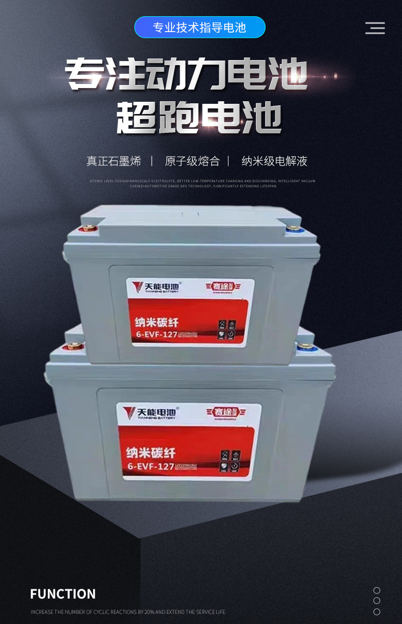 纳米碳纤电池 天能电池动车瓶 爱玛雅迪 48V12a20a32a60以旧换新详情3