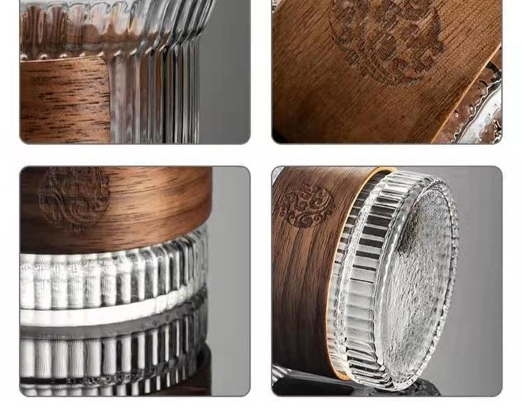 日式竖纹玻璃茶杯防烫隔热茶具泡茶公道杯茶器个人主人杯功夫茶详情15