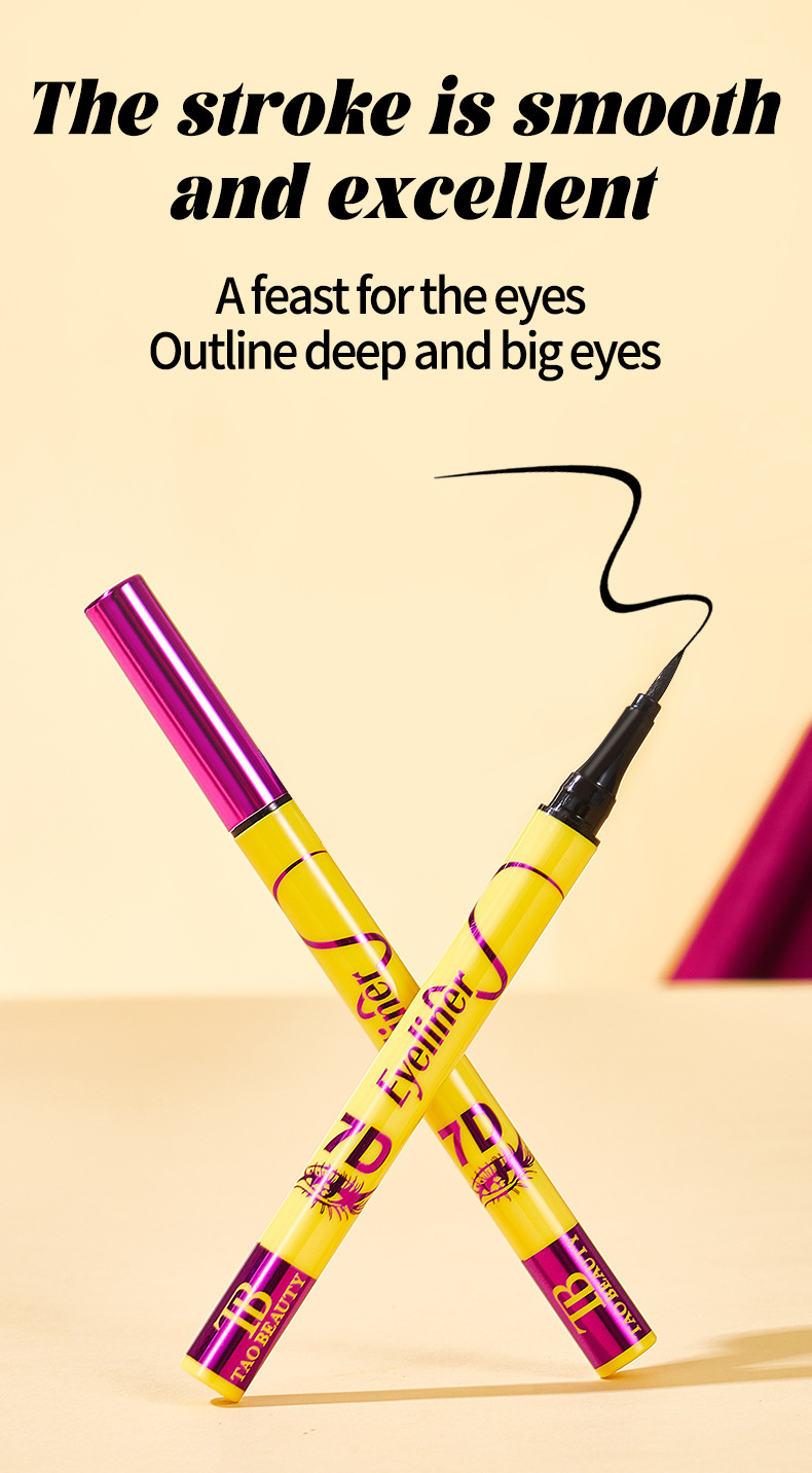 【 Cross-border Exclusive 】TaoBeauty7D Eyeliner Pen Waterproof, Sweat-proof, Non-fading and Non-smudging Eyeliner Pen wholesale pic 5