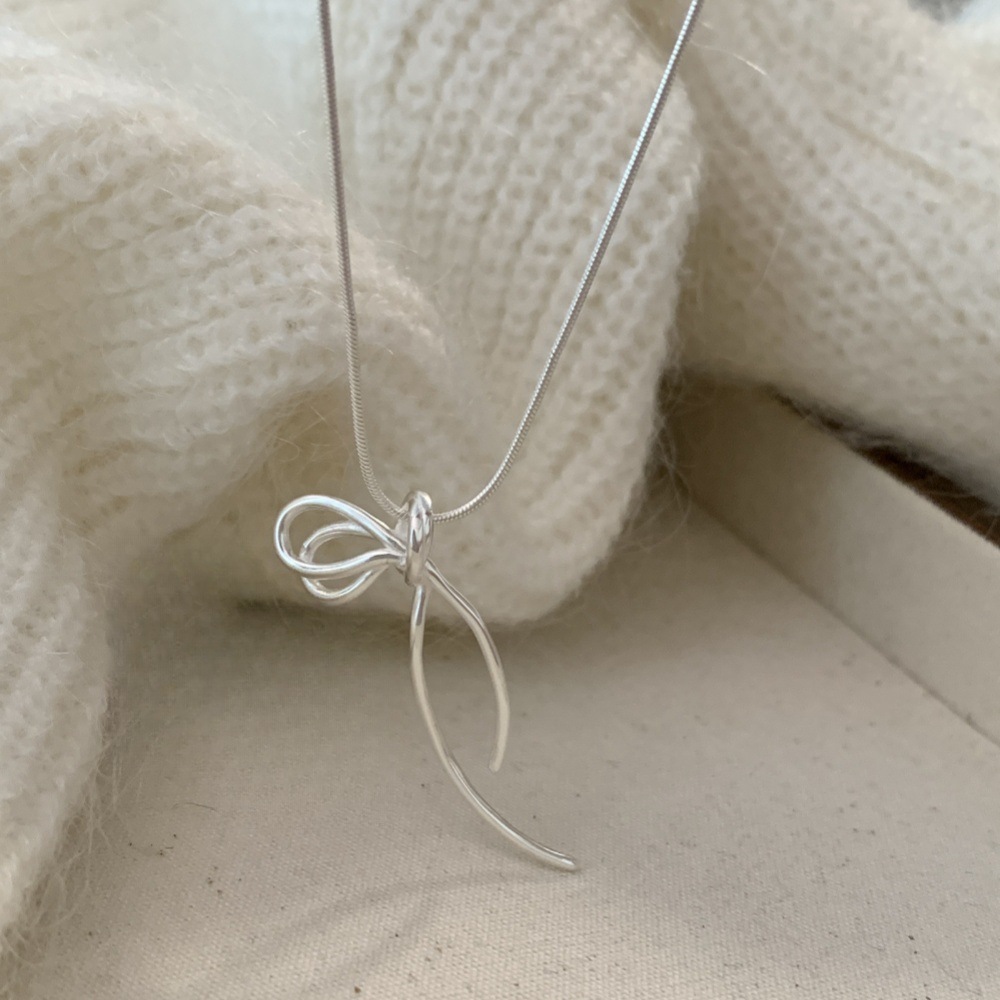 s925纯银珍珠蝴蝶项链女设计感小众高级感不掉色配饰百搭锁骨链潮详情7