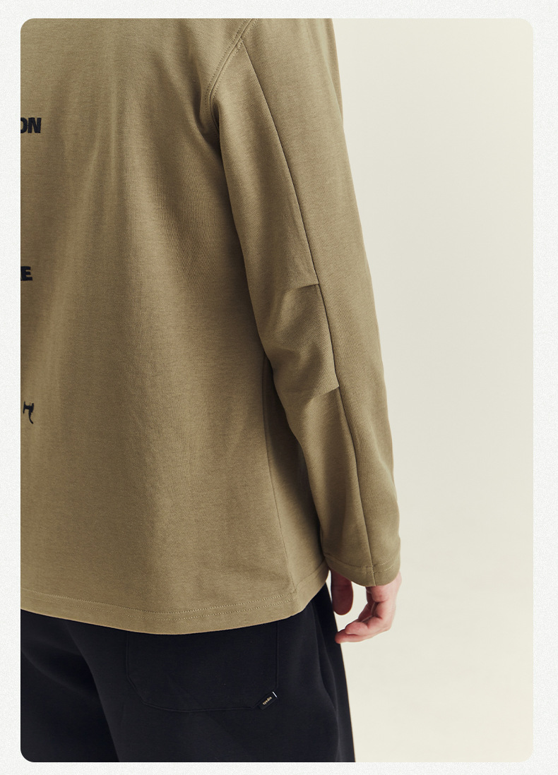 APO男装|2024秋季新款男士长袖T恤潮流宽松刺绣圆领打底衫男上衣详情12