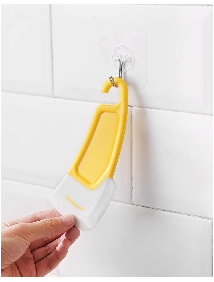Yellow silicone scraper for cleaning the bottom of kitchen stoves, pans and plates, soft scraper, high-temperature resistant scraper blade, kitchen tools pic 9
