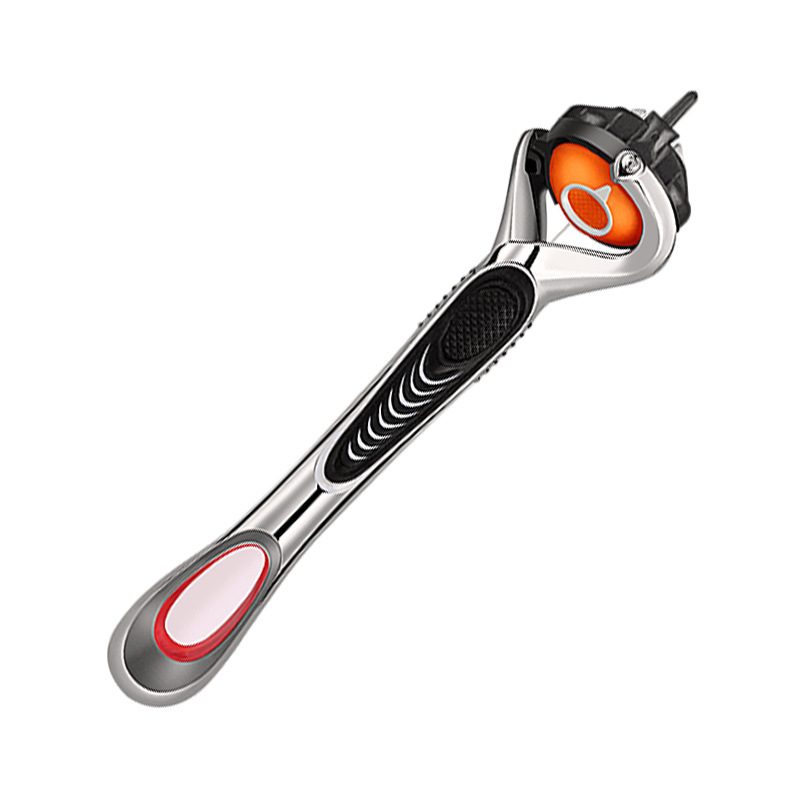 Five-layer shaving zinc alloy knife frame manual razor, 5-layer blade Geely without blade head blade pic 4