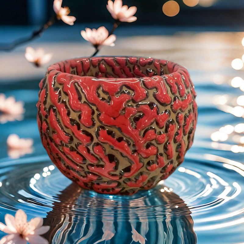 Four Divine Beasts Jian Zhan Master Cups, colorful kiln-transformed tea cups, Zhuque Qinglong Baihu Xuanwu Dougong Cup, personal gifts pic 1