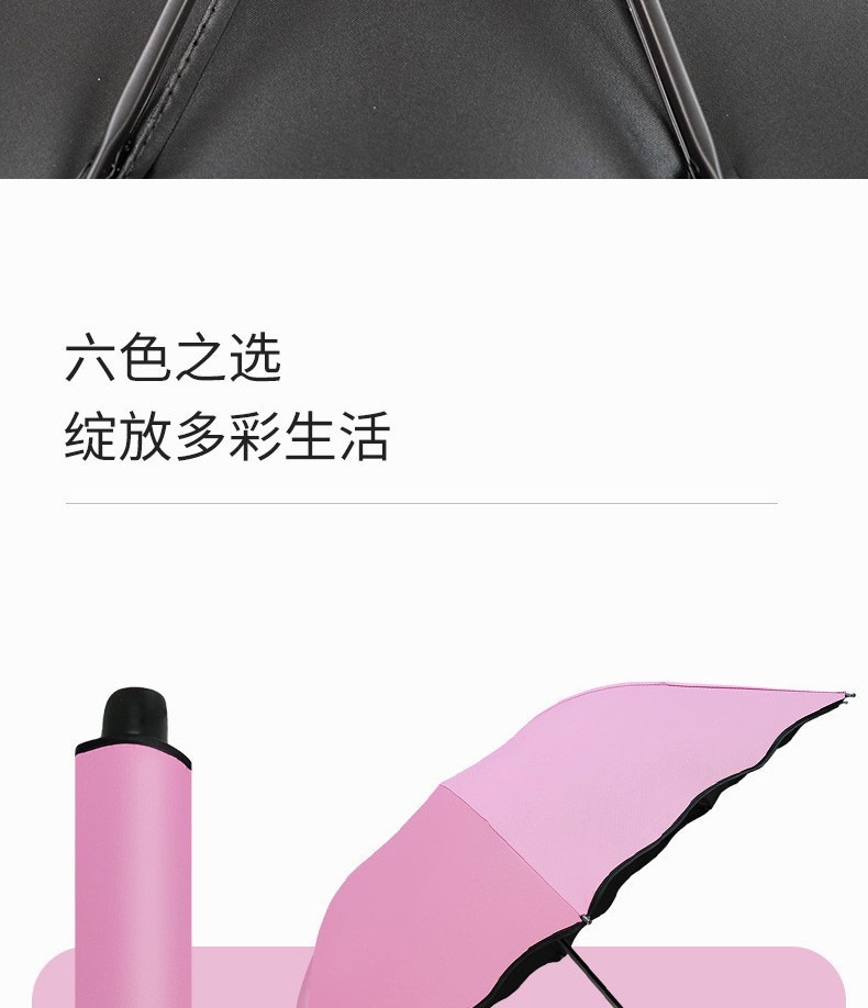 Three-fold umbrellas bloom when exposed to water, suitable for both sunny and rainy weather. Wholesale of folding umbrellas for women, providing shade, sun protection and UV protection pic 14