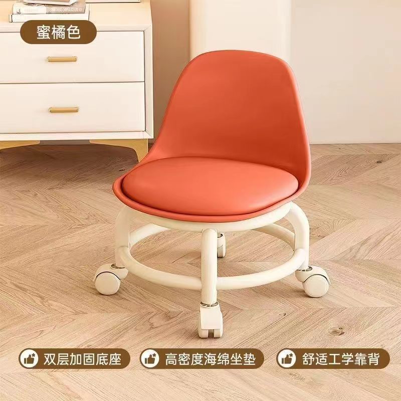 小凳子家用可移动小椅子万向轮换鞋凳美缝滑轮矮凳懒人靠背小凳子详情5