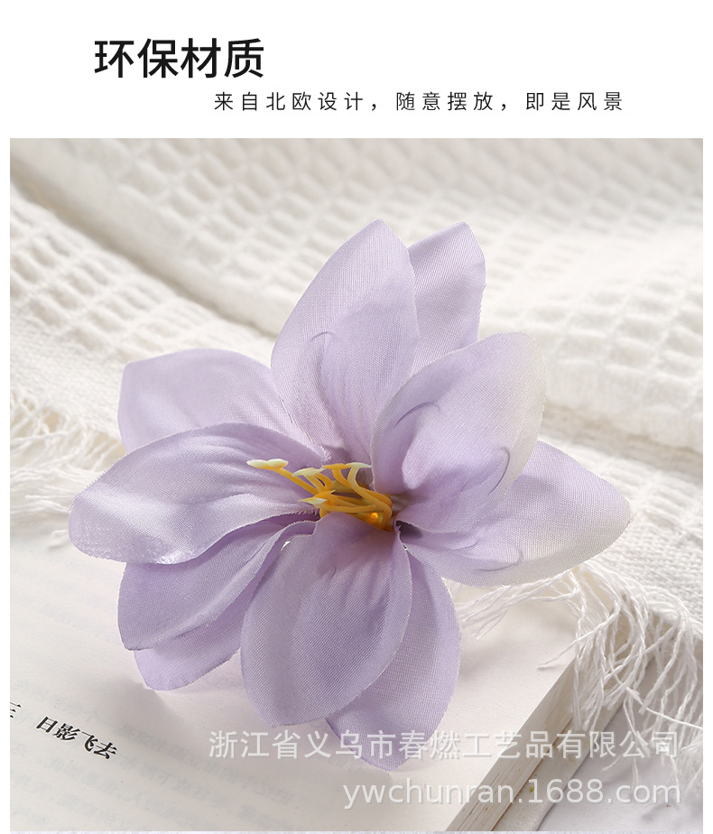 小百合花 民族头饰制作发饰服装花头批发diy绢布仿生花高级感逼真详情6