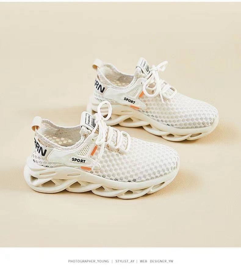 网面镂空洞洞鞋女2025夏季韩版透气爆款超轻一脚蹬老爹鞋女厚底鞋详情9