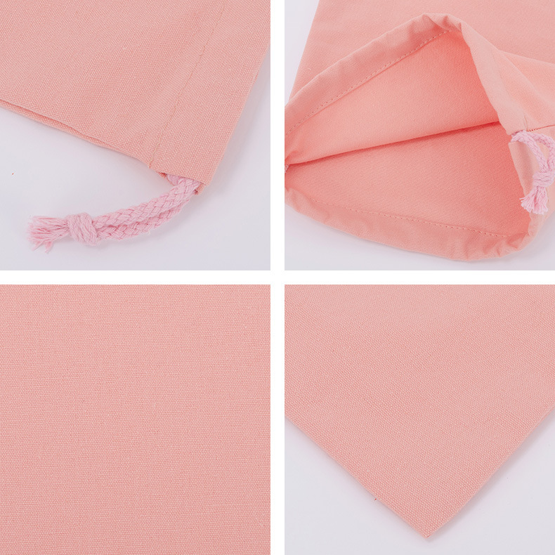 Wholesale and in-stock white drawstring cotton drawstring bags, blank eco-friendly gift packaging, storage canvas drawstring bags pic 43