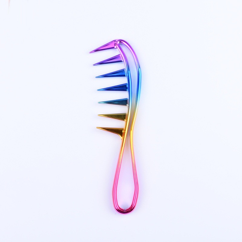 2025跨境沙龙电镀顺发梳造型梳子高端精品土豪金色直发梳顺发梳详情1