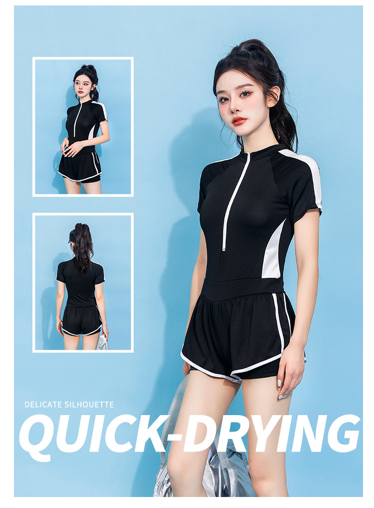 New student sportswear straight-leg pants for women in hot spring swimsuits, fashionable, slimming and form-fitting one-piece swimming suits manufacturer wholesale -029375 pic 45