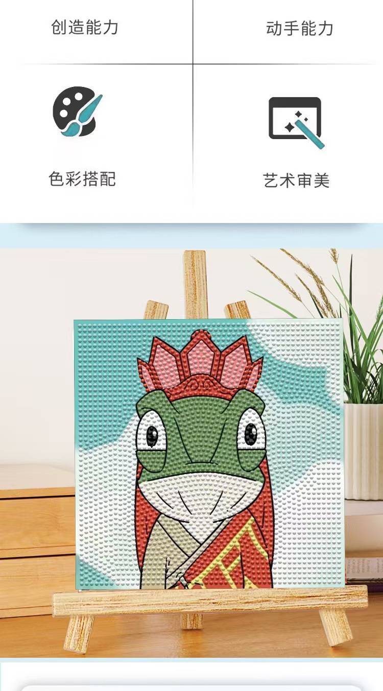 Langlang Mountain Diamond Painting Anime Character Collection, DIY Full Diamond Healing decorative Hanging Painting, 5D dot Diamond Home decoration leather painting pic 2