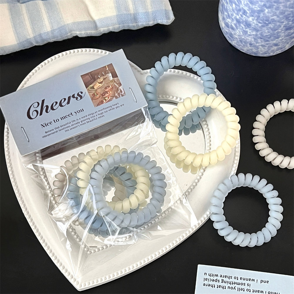 The simple matte sea salt blue hair band is elegant and versatile, with a girlish heart. It features a high-elasticity, durable and seamless hair accessory pic 26