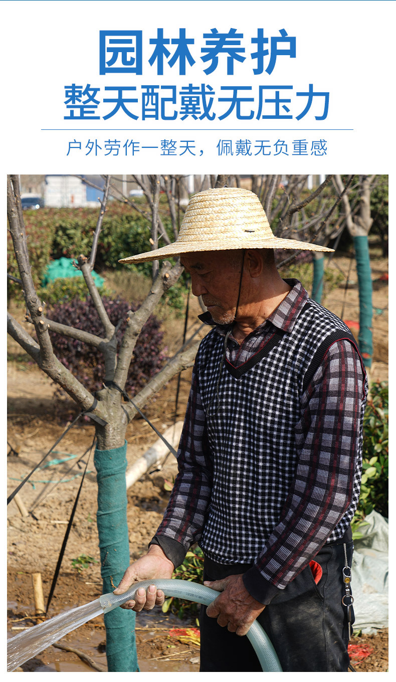 国潮草帽麦秆草编农民大草帽包边遮阳劳保草帽男女夏季大沿帽斗笠厂家详情5