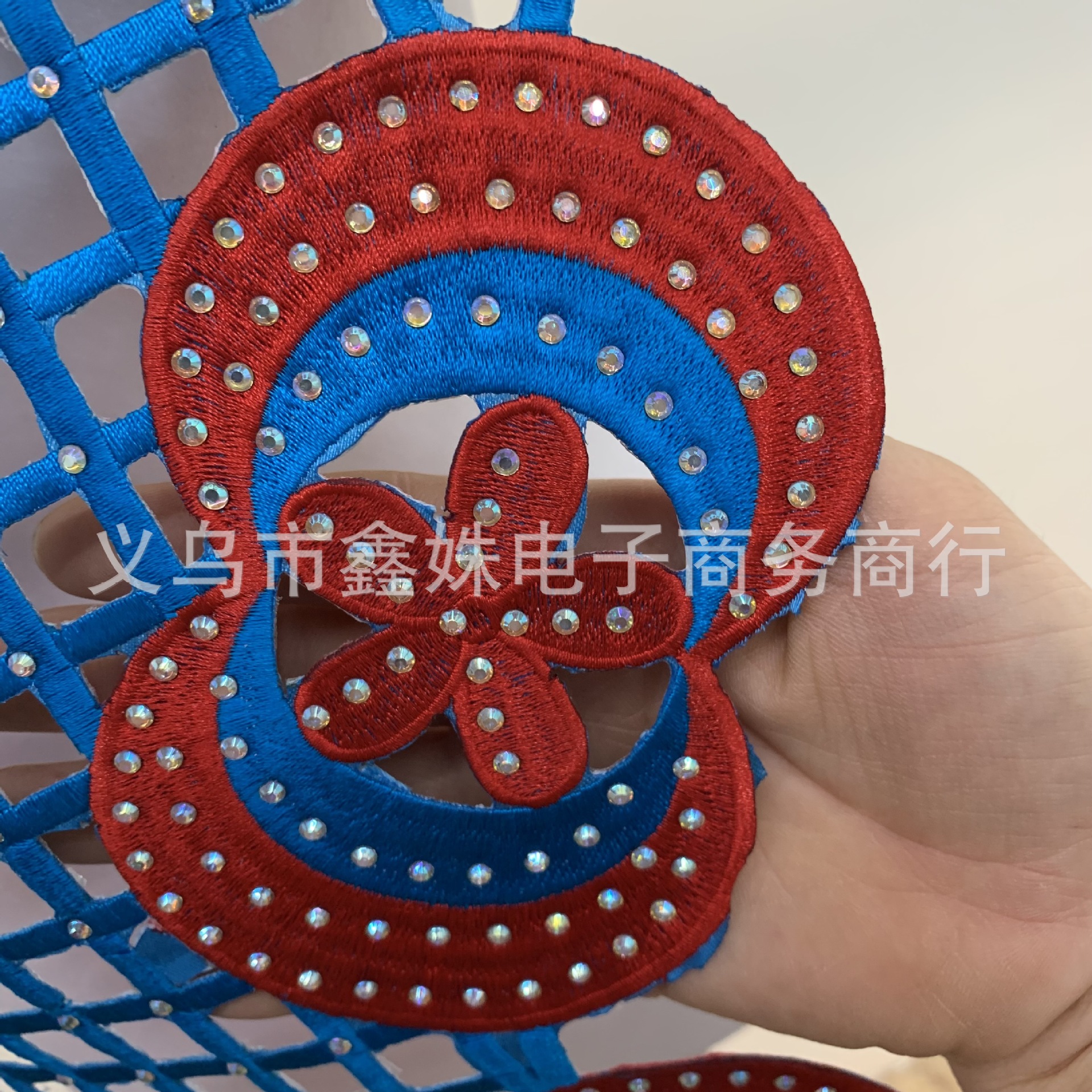 Embroidery, rhinestone and diamond fabric with adhesive backing decoration for foreign trade clothing accessories pic 16