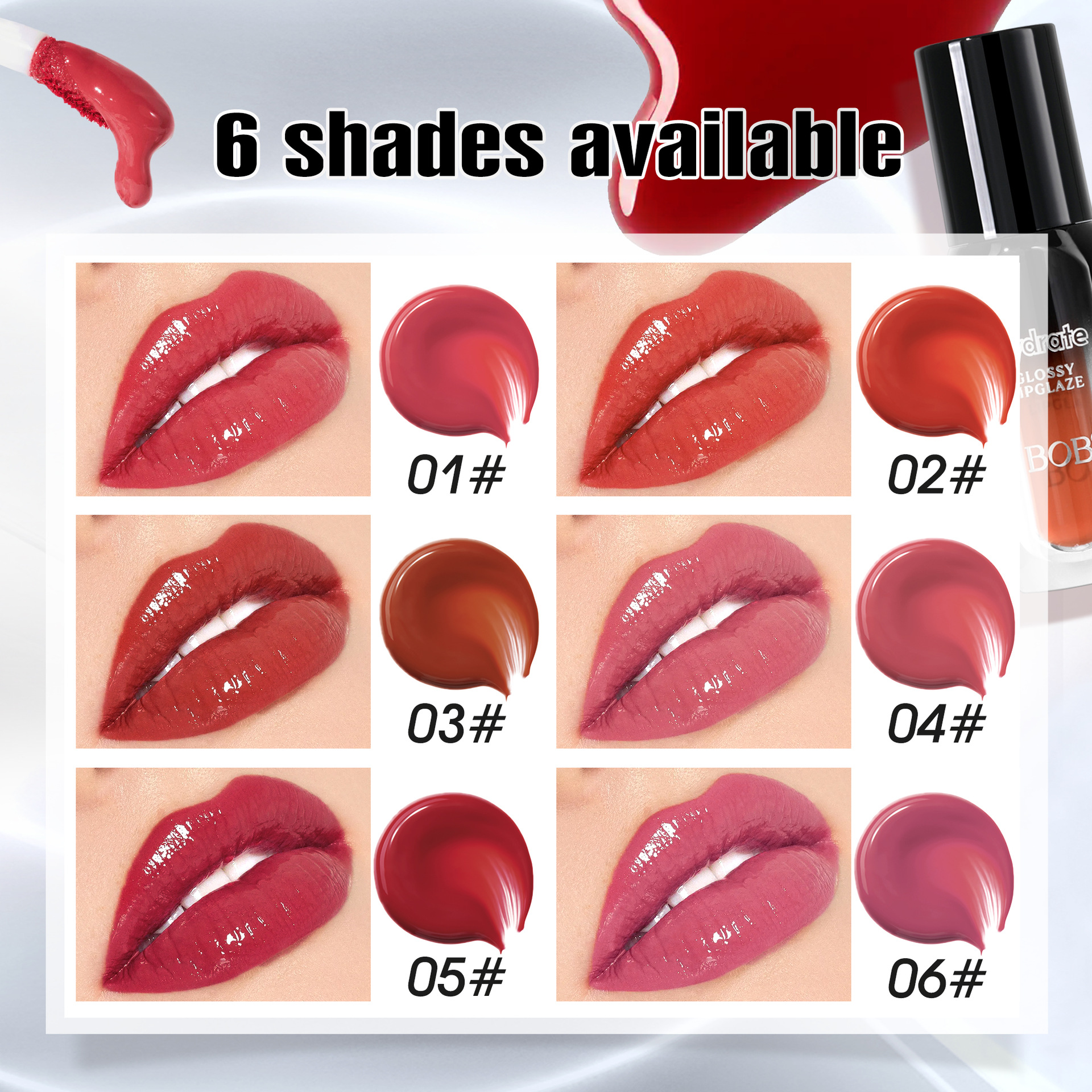 Cross-border B0B Multi-color Pearlescent Lip gloss pic 4