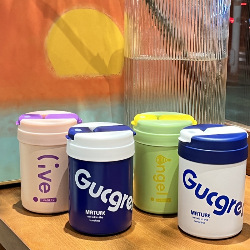 New 304 stainless steel ton-ton cup, outdoor portable double-drinking straw cup, double-layer vacuum, high appearance level insulated cup pic 32