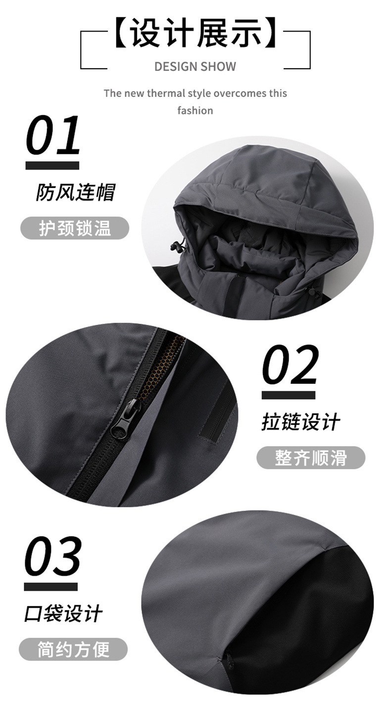 冲锋棉服外套男士秋冬季新款宽松加厚男棉衣保暖连帽夹克棉袄上衣详情7