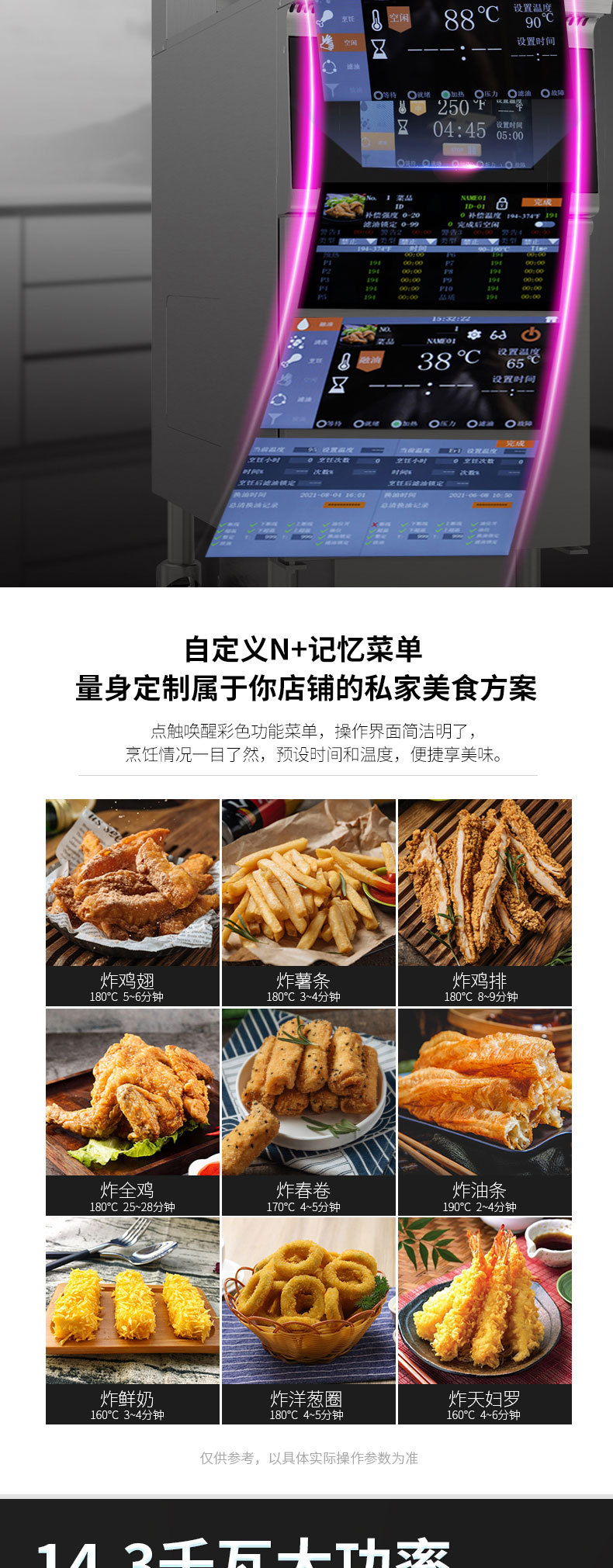 OFE-126L扁管开口触摸屏油炸炉商用炸锅滤油详情7