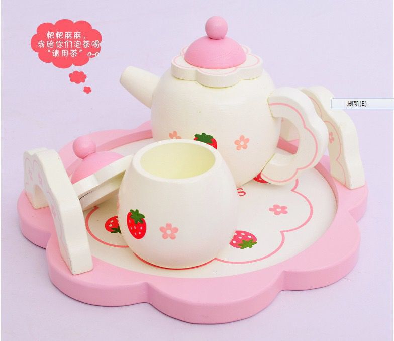 Wooden cut-and-cut fun House kitchen Little princess toy girl New Year Birthday gift simulation cake for children pic 10