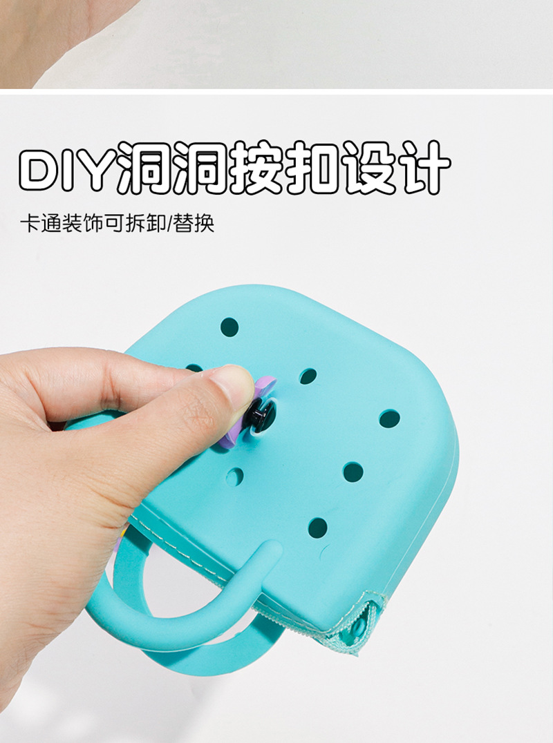 Силикон DIY-hole без бумажника, милые дети с маленькими карманными наушниками, маленькие квадратные пакеты для наушников pic 9