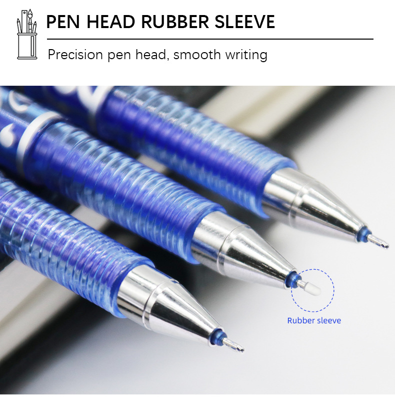 Yalong Cross-border Classic erasable ink Ballpoint Pen with eraser, creative small eraser tip erasable pen pic 5